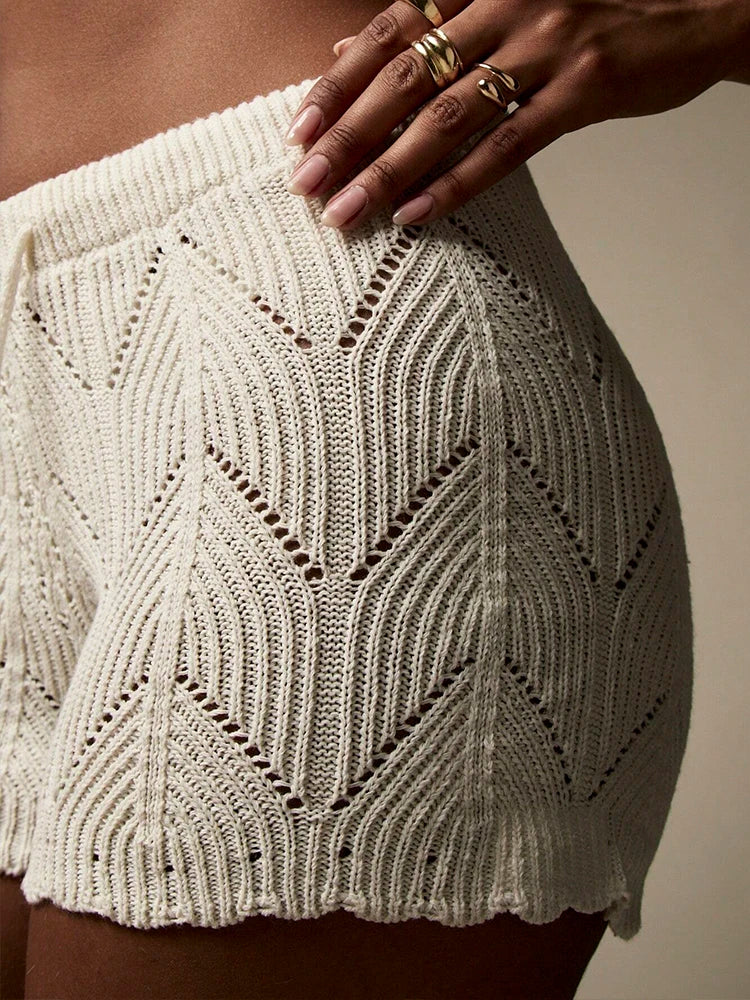 Boho Breeze Knit Shorts